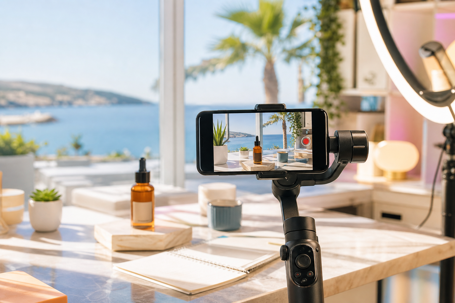 Tournage de contenu vidéo pour les réseaux sociaux